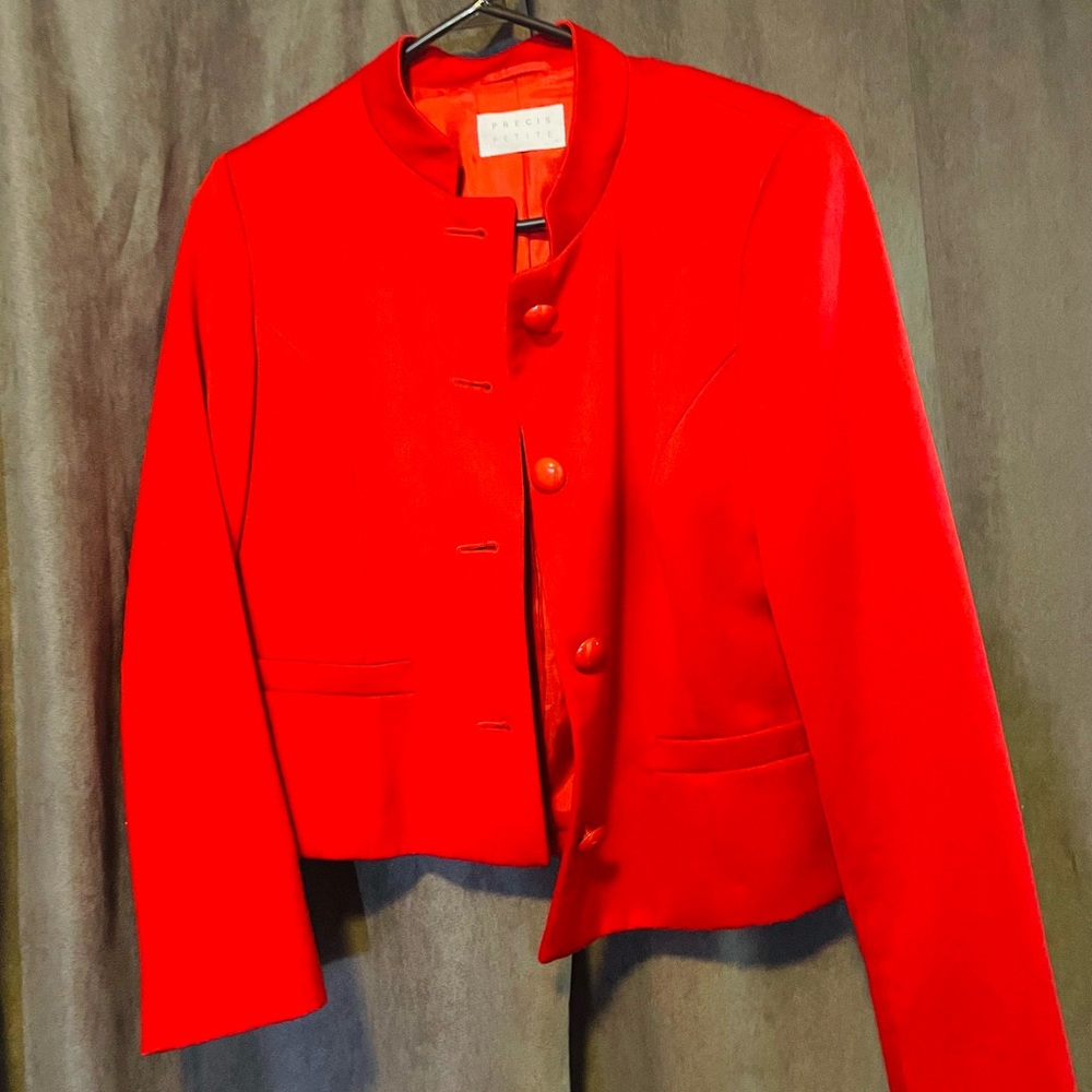 Précis Petite 100% red wool blazer $10 NWOT ‼️CLOSET CLEAR OUT‼️